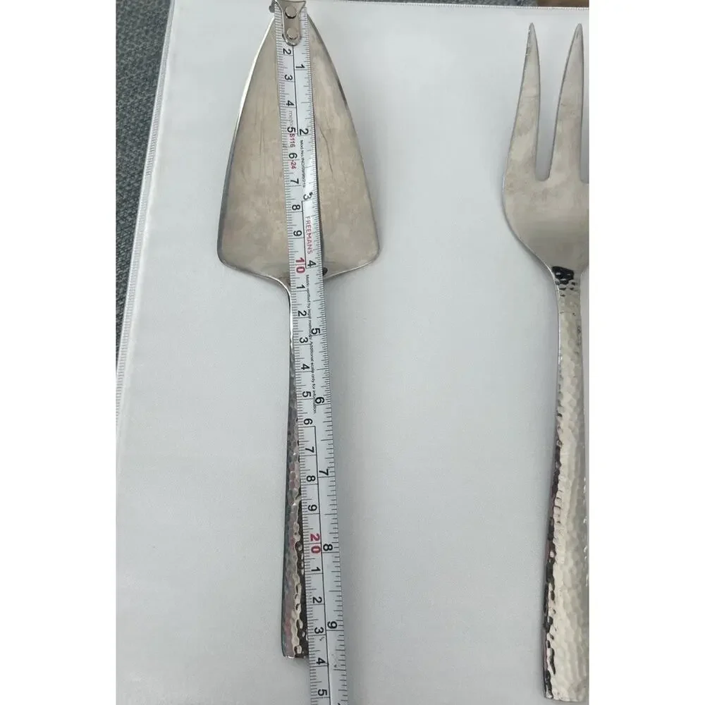 TOMODACHI Hampton Forge Ella Hammered Set Of 2 Serving Pieces Stainless Flatware
